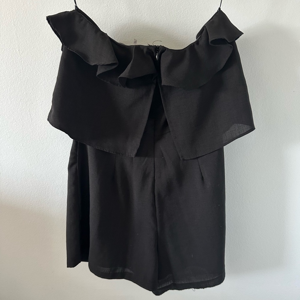 Black Ruffle Romper - Picture 2 of 3